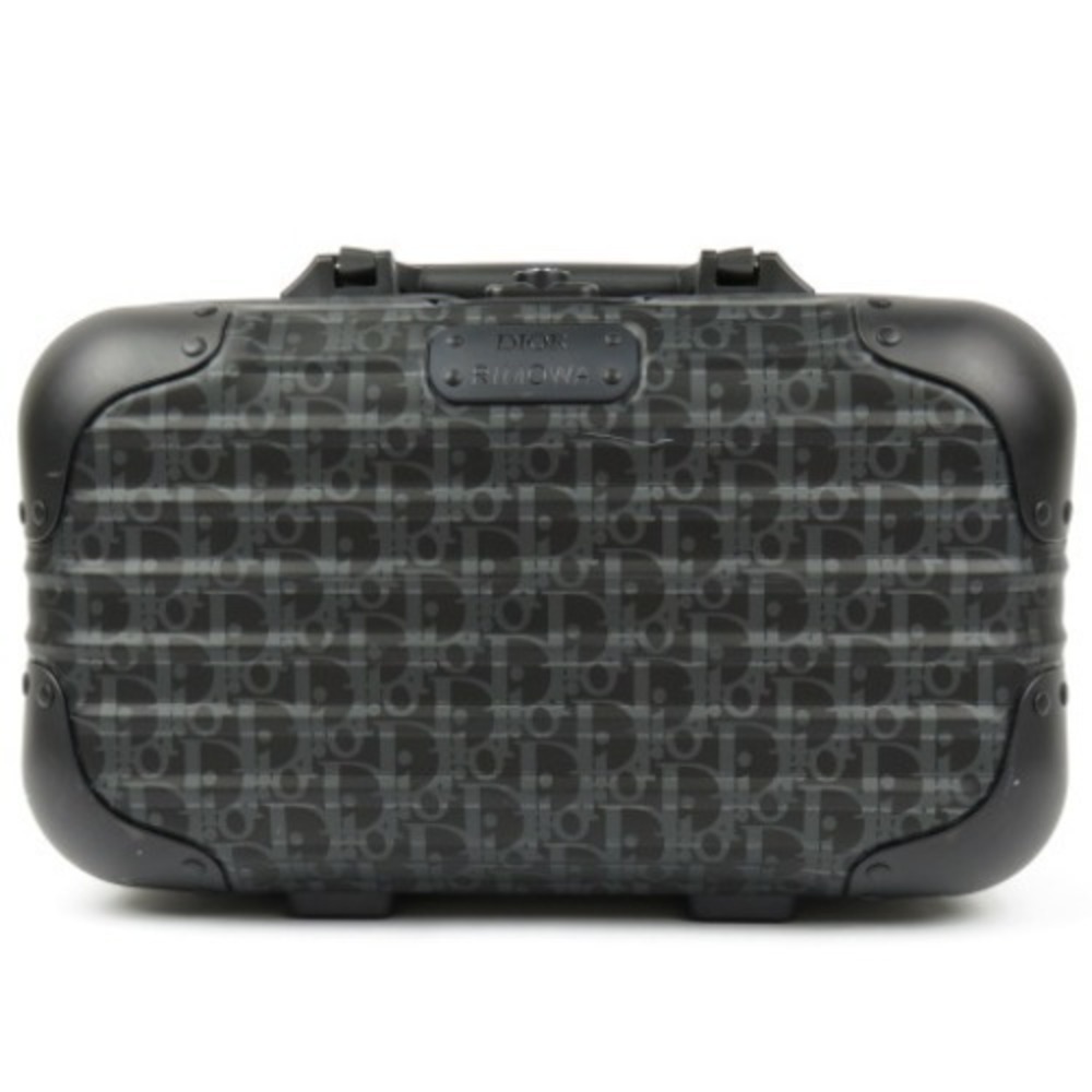 Christian Dior Rimowa Collaboration Limited Travel Bag Handbag Aluminum Black